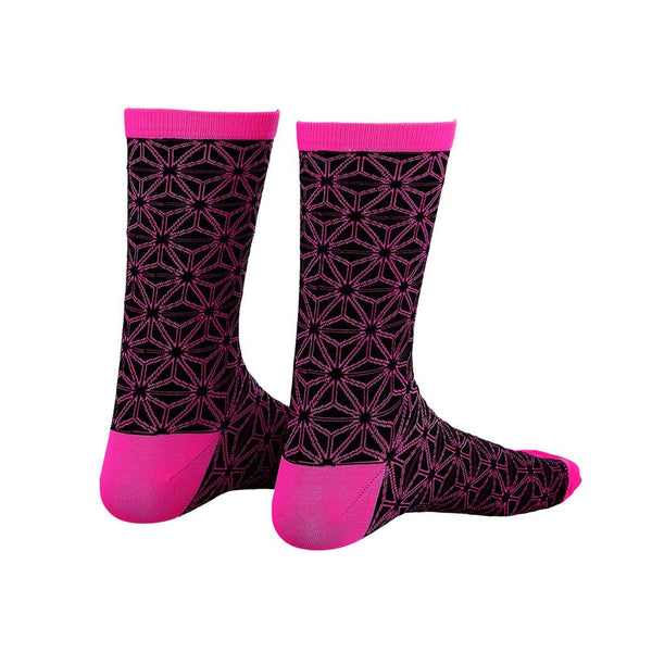 Calze Mezza Altezza ASAN Nero/Neon Rosa - Taglia: XL