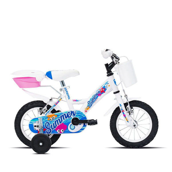 Bicicletta 12 Pollici Bambina SUMMER 1V con Rotelle e Cestino