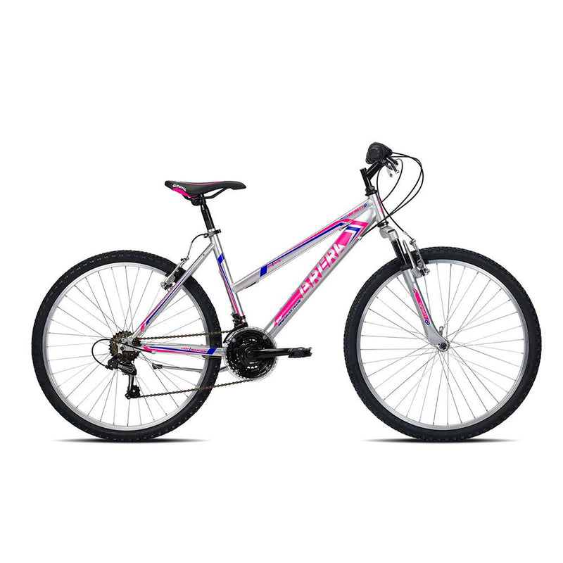 MTB 24" Donna INFINITY 18V in acciaio con forcella ammortizzata