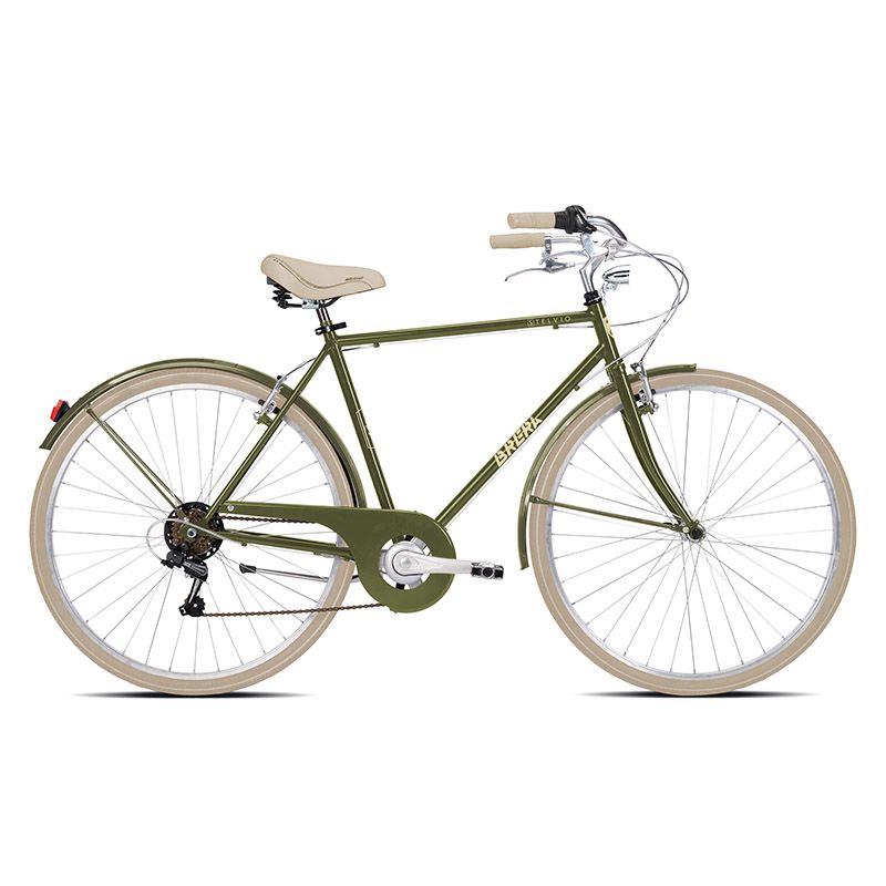 City Bike Uomo 28" in Acciaio STELVIO 6V con Cambio Shimano
