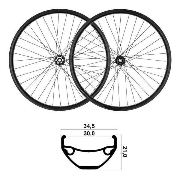 Ruote 27,5 30mm MTB TLR Shimano su Cuscinetti 10/11/12V (Coppia)