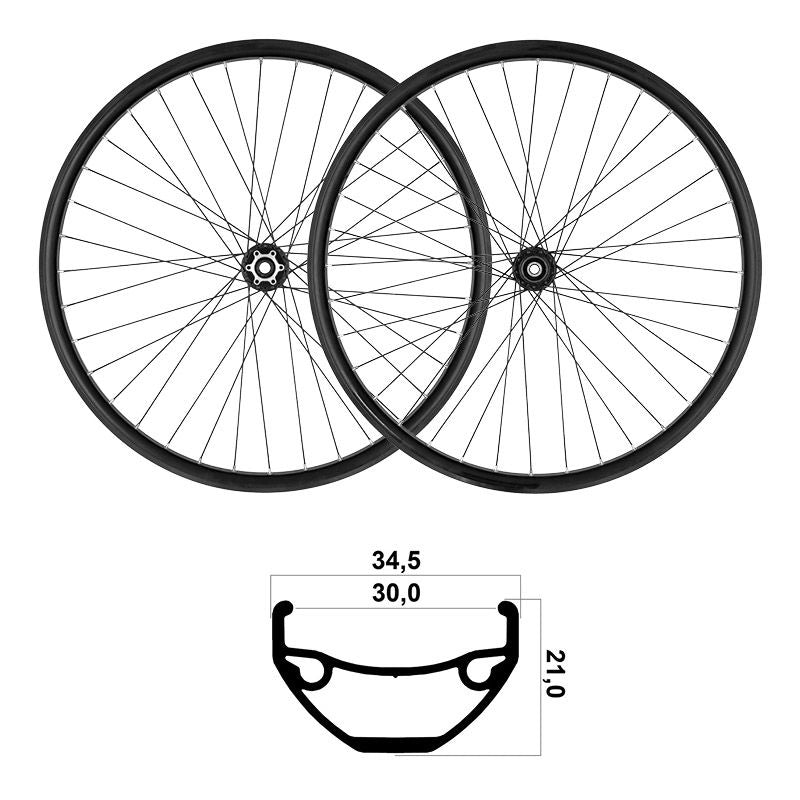 Ruote 29 30mm MTB TLR Shimano su Cuscinetti 10/11/12V (Coppia)