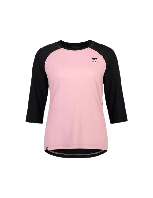 MONS ROYALE Maglia Women TARN MERINO SHIFT RAGLAN 3/4 Black Candy