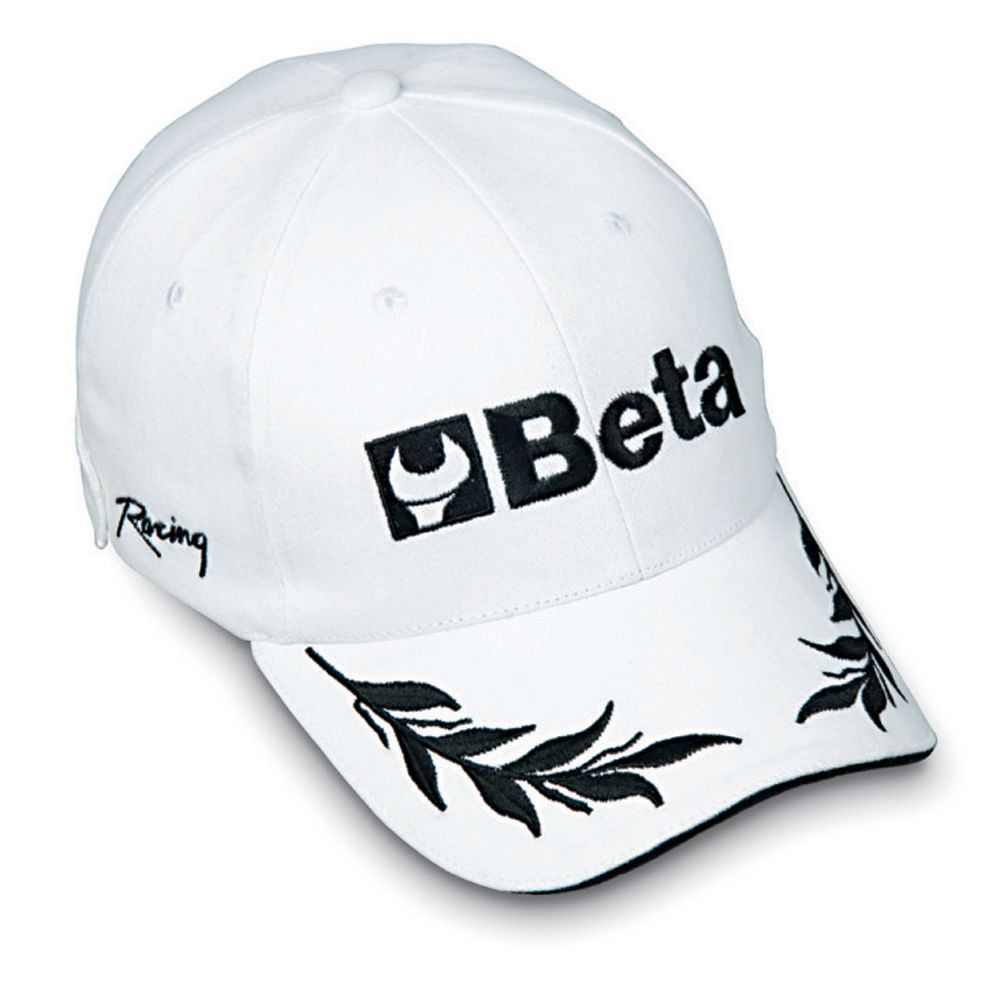 Cappellino da Baseball Bianco in 100% Cotone - Logo Ricamato - Bike Advice